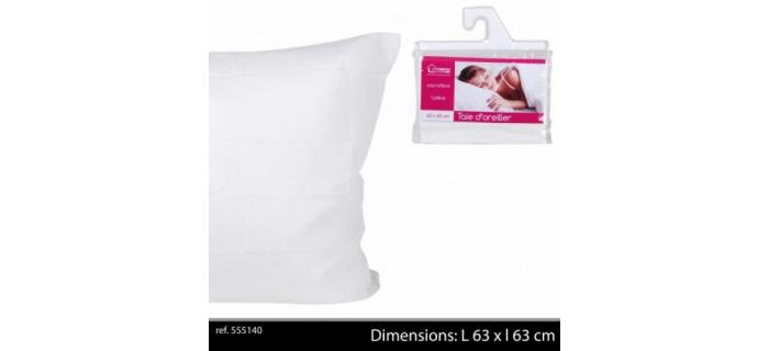 Taie Oreiller Blanc Polyester 63 x 63 cm