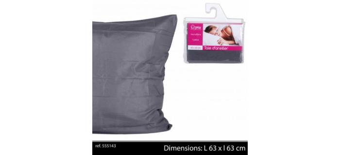 Taie Oreiller Gris Foncé Polyester 63 x 63 cm