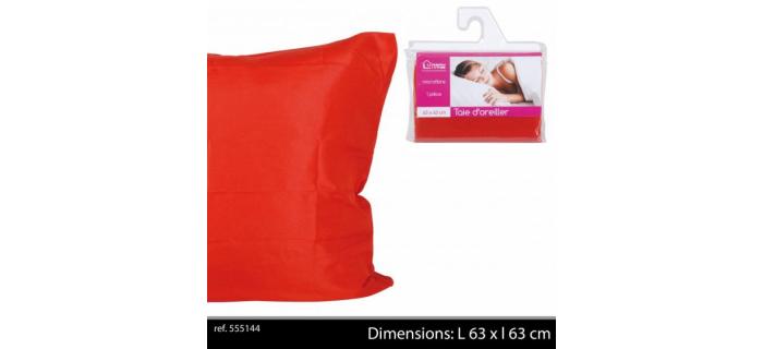 Taie Oreiller Rouge Polyester 63 x 63 cm